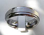 Titanium contemporary wedding ring