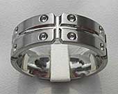 Titanium designer ring for men