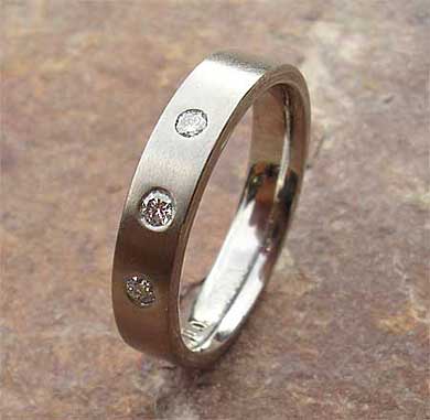 titanium diamond wedding ring