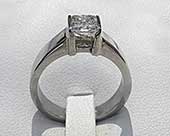 Titanium engagement ring