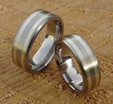 Titanium wedding rings