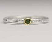 Tourmaline silver engagement ring