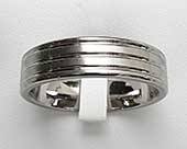 Trendy titanium wedding ring