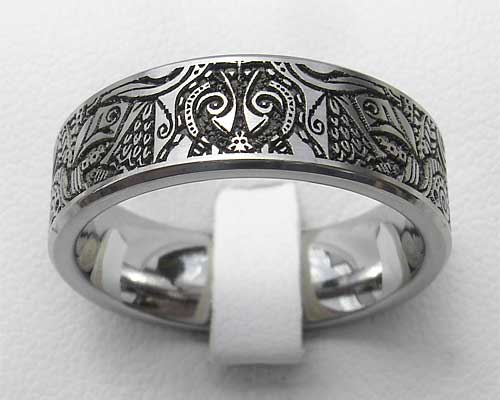 Aztec Mayan Tribal Titanium Ring : LOVE2HAVE in the UK!