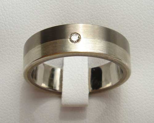twin finish diamond wedding ring