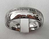 Twin finish personalised wedding ring