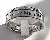 Twin finish personalised wedding ring