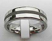 Twin finish plain wedding ring
