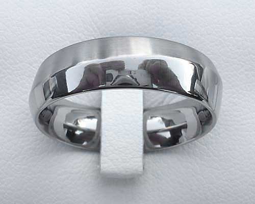 twin finish titanium wedding ring