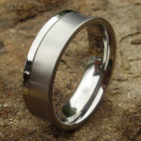 Size U Concave Plain Designer Ring