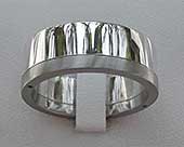 Two tone stainless steel wedding ring