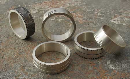 uk made mens silver rings