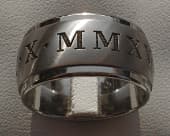 Ultra wide roman numeral ring