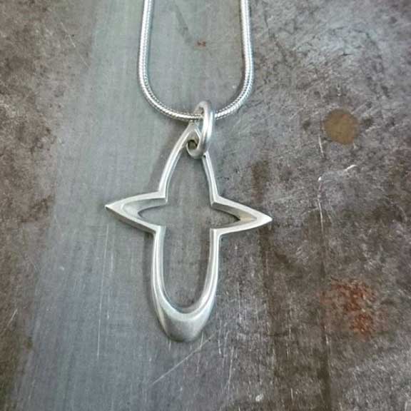 silver cross necklace