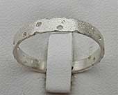 Designer silver wedding ring