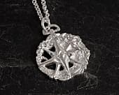 Unique eight pointed star silver necklace
