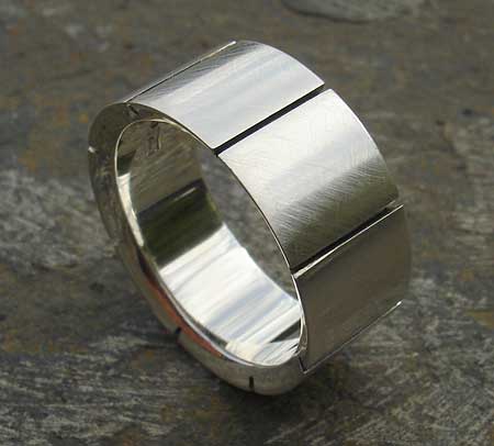 Unique mens silver ring