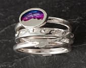 Unique silver stacking rings