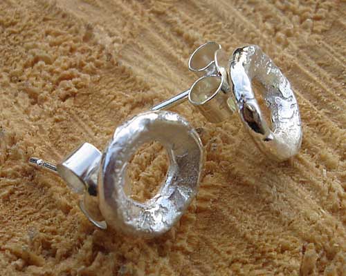 Unique silver stud earrings