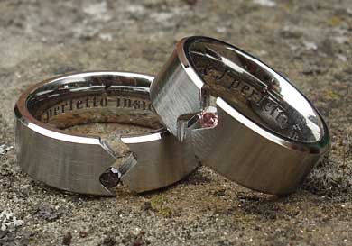 Unique titanium engagement rings