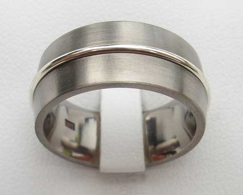unique titanium wedding ring