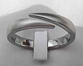 Unique titanium wedding ring