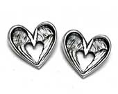 Unusual silver stud earrings