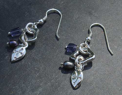 Unusual Celtic hook earrings