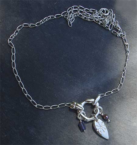 Unusual Celtic silver necklace