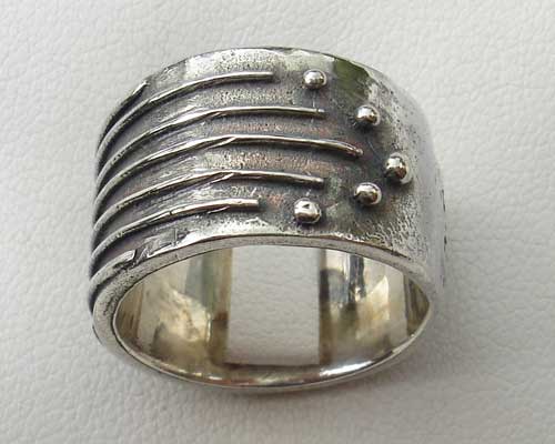unusual designer silver ring