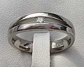 Unusual diamond titanium engagement ring