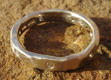 unusual gold eternity ring