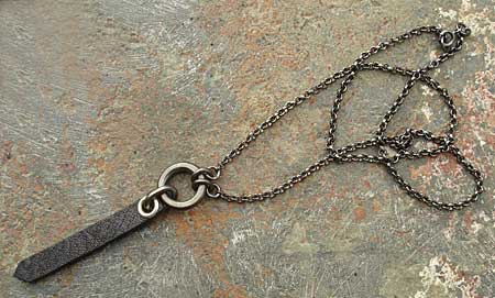 unusual leather necklace