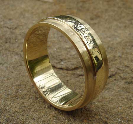 unusual mens chunky gold ring