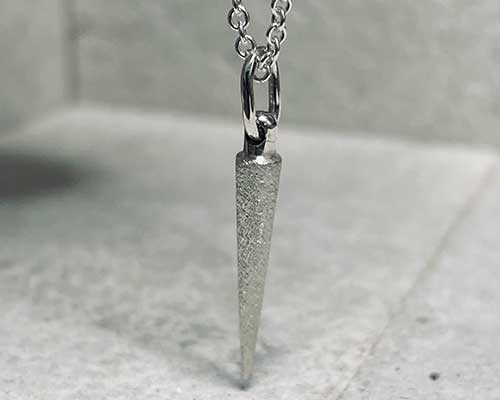 Large Sterling Silver Pendant Necklace 