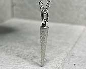 Unusual mens handmade silver necklace