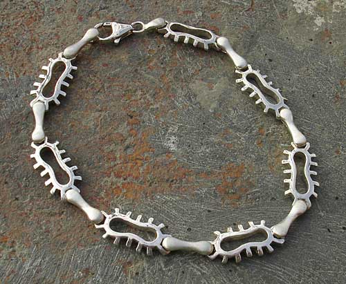 Unusual silver bracelet