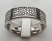 Unusual mens titanium ring