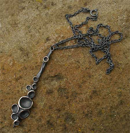 unusual oxidised necklace