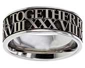 Unusual personalised wedding ring