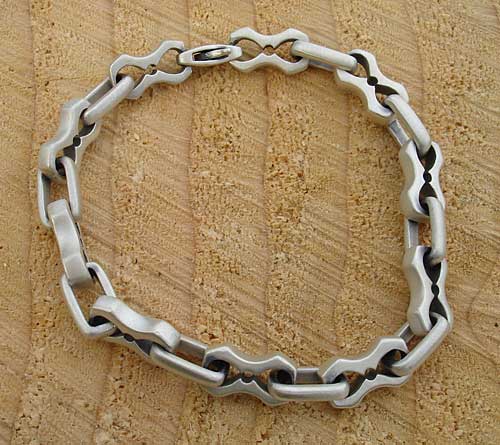 unusual silver chain bracelet