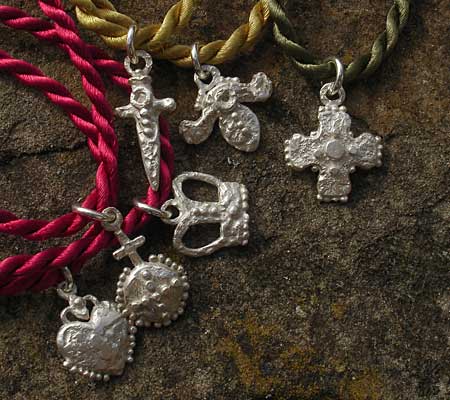 Silver charm necklaces