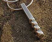 Unusual silver designer necklace