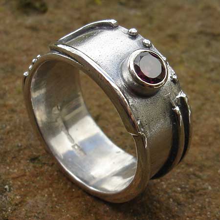 unusual silver engagement ring