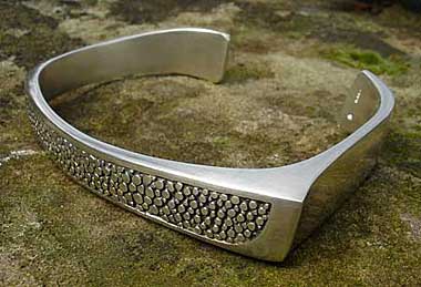 Unusual silver Gothic bracelet