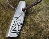 Unusual mens solid silver pendant