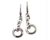 Unusual sterling silver dangly earrings