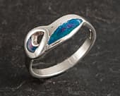 Unusual sterling silver fashion ring