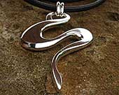 Womens unusual sterling silver necklace