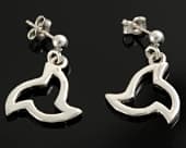 Unusual three pointed star earrings
